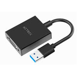 Acteck Shift Plus AV410 0.15 m USB tipo A VGA (D-Sub), Macho, Hembra, Derecho