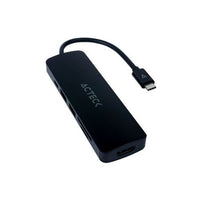 Acteck Gate 6 DH660 Alámbrico USB 3.2 Gen 1 (3.1 Gen 1) Type-C Negro