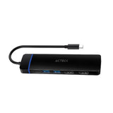 Acteck Gate 8V DH676 USB 3.2 Gen 1 (3.1 Gen 1) Type-C 10200 Mbit/s Negro, DisplayPort, HDMI, USB Tipo C
