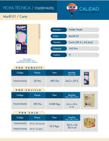 DIEM MF01C100 carpeta Crema de color A4