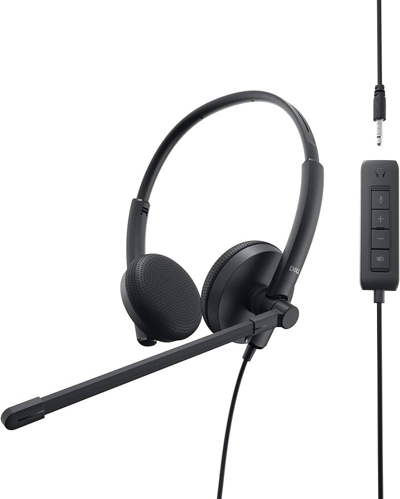 Headset DELL WH1022 con Cancelación de Ruido, Conexión Inalámbrica, Batería de 20 Horas