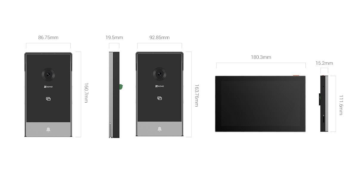 EZVIZ Videoportero HP7, 1080p, Conexión WiFi, Soporte PoE