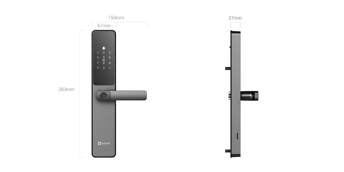 Cerradura Inteligente EZVIZ DL05 con Bluetooth, Teclado Táctil y Alarma de Seguridad