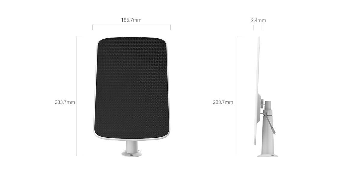 EZVIZ Panel Solar E(Tipo C), 20W, IP65, Compatible con Cámaras PoE