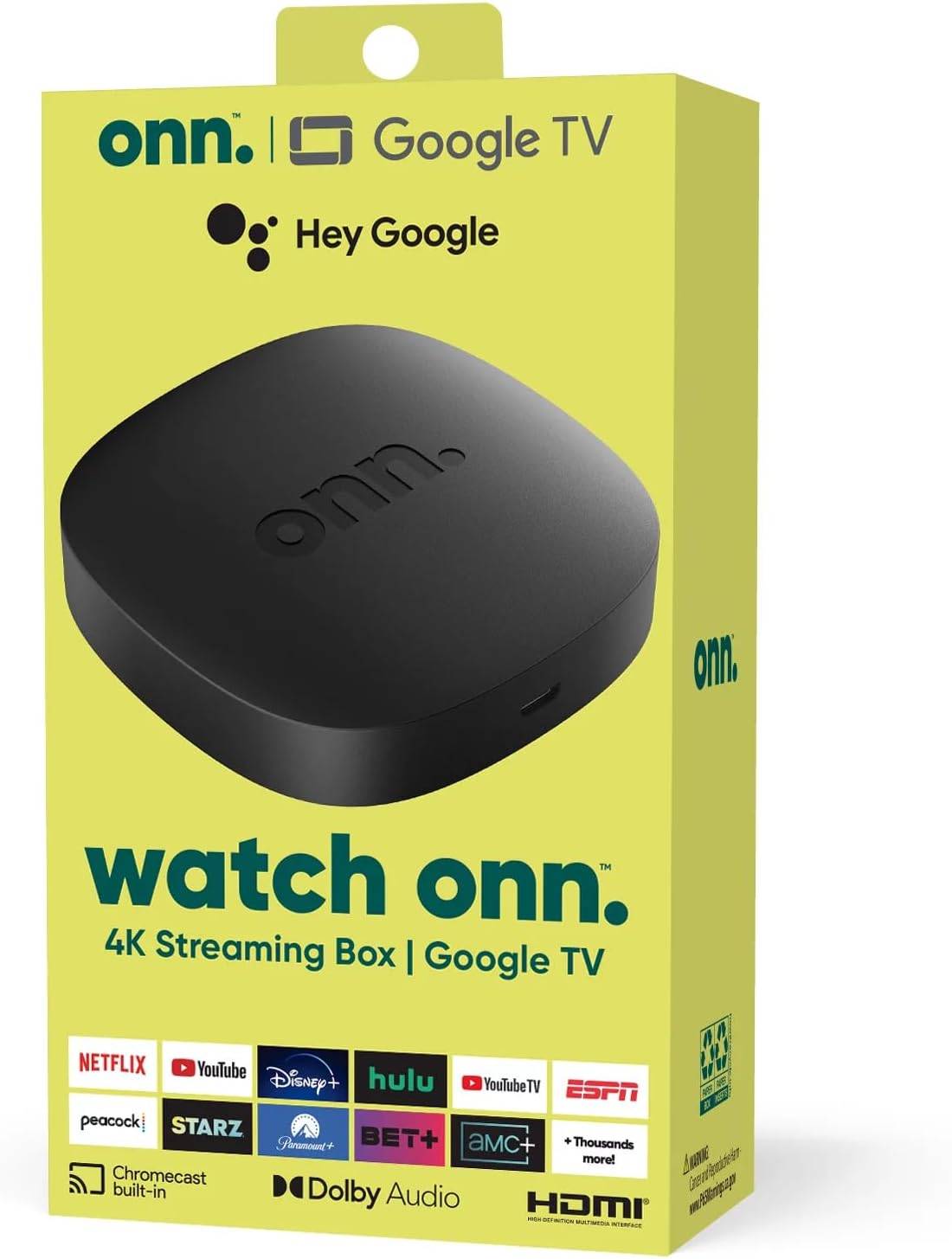 Google TV Box 681131422284-B, 4K UHD, WiFi, HDMI 2.0