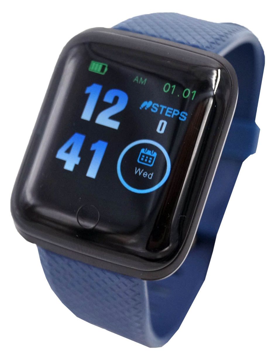 Reloj Inteligente Highlink Square Azul, Pantalla Táctil 1.3", Monitor de Ritmo Cardíaco, Resistente al Agua 5ATM