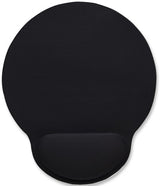 Manhattan Alfombrilla de ratón con reposamuñecas de gel, color negro, 241 × 203 × 40 mm, base antideslizante, garantía de por vida Ratón Monocromo Gel, Caucho Si Si
