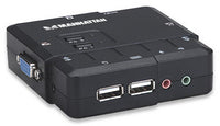 Manhattan Switch KVM Compacto de 2 Puertos interruptores kvm 2 USB USB VGA