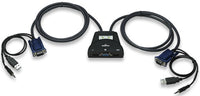 Manhattan Mini Switch KVM de 2 puertos interruptores kvm 2 USB USB VGA