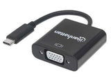 Manhattan Convertidor USB-C a VGA adaptadores gráficos usb USB Tipo C Macho Derecho 3.2 Gen 1 (3.1 Gen 1)