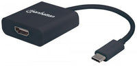 Manhattan Convertidor USB-C a HDMI adaptadores gráficos usb USB Tipo C Macho Derecho 3.2 Gen 1 (3.1 Gen 1)