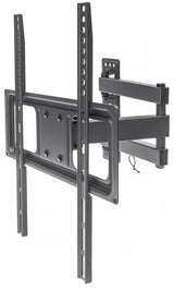Manhattan Soporte para TV, de pared, movimiento articulado, pantallas curvas o planas de 32" a 55" de máximo 35 kg Monitor Negro