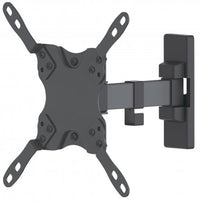 Manhattan Soporte de pared para TV/monitores (Inclinación y Giro 2 pivotes), pantallas 13"–42", Compatibilidad VESA: de 75x75 a 200x200 mm (verifique las dimensiones de los cuatro orificios de montaje traseros), carga máxima 20 kg Monitor Negro