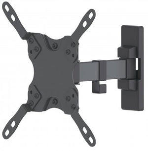 Manhattan Soporte de pared para TV/monitores (Inclinación y Giro 2 pivotes), pantallas 13"–42", Compatibilidad VESA: de 75x75 a 200x200 mm (verifique las dimensiones de los cuatro orificios de montaje traseros), carga máxima 20 kg Monitor Negro