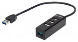 Manhattan Hub combo USB 3.0 / 2.0 hubs de interfaz USB 3.2 Gen 1 (3.1 Gen 1) Type-A 3 1 4