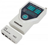 Intellinet Probador de cable 5 en 1 Cable Comprobador de cables UTP/STP BNC, IEEE-1394, RJ-11, RJ-45, USB LED Gris