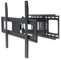 Manhattan Soporte de pared (Articulado) para TV/monitores, pantallas 37"–65", Compatibilidad VESA: de 200x200 a 600x400 mm (verifique las dimensiones de los cuatro orificios de montaje traseros), carga máxima 50 kg, negro Monitor negro