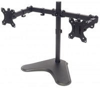 Manhattan Soporte doble de sobremesa para TV/monitores (Articulado), para pantallas de 10" a 27", mo