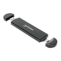 Manhattan Gabinete USB a SDD M.2 NVMe y SATA cajas para discos duros externos M.2 cm (M.2") 22 mm 30,42,60,80 mm Si