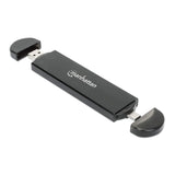 Manhattan Gabinete USB a SDD M.2 NVMe y SATA cajas para discos duros externos M.2 cm (M.2") 22 mm 30,42,60,80 mm Si