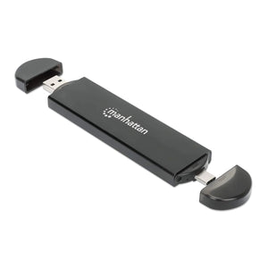 Manhattan Gabinete USB a SDD M.2 NVMe y SATA cajas para discos duros externos M.2 cm (M.2") 22 mm 30,42,60,80 mm Si