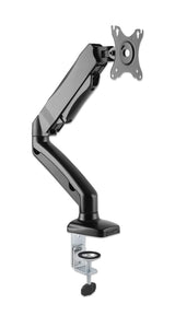Manhattan Soporte de sobremesa para TV/monitores (Articulado con muelle), para pantallas de 13" a 27", fijación con abrazadera o por ojal, Compatibili