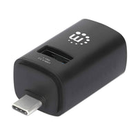 Manhattan Hub USB-C de 3 puertos ultra compacto, 3x USB-A (1x 5 Gbps USB 3.0 + 2x 480 Mbps USB 2.0),