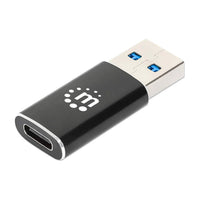 Manhattan Hub USB-C de 3 puertos ultra compacto, 3x USB-A (1x 5 Gbps USB 3.0 + 2x 480 Mbps USB 2.0),