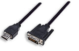 Manhattan Cable HDMI a DVI-D 24+1, 1,8 m, macho a macho, negro, Dual Link, compatible con DVI-D, garantía de por vida, equivalente a HDMIDVIMM6 Cable Derecho Derecho Oro 1,8 m