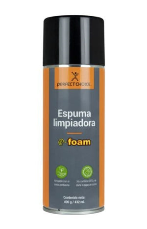 Perfect Choice Espuma Limpiadora E-FOAM Pantallas / Plásticos, 400 g, 67 x 67 x 201 mm
