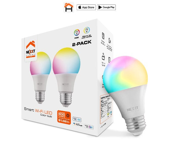 Bombilla LED Nexxt Solutions Home NHB-C110 2PK, 9W, Luz Cálida 3000K, 800 Lúmenes