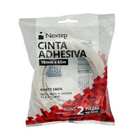 Nextep NE-607S cinta adhesiva 65 m Blanco 2 pieza(s)