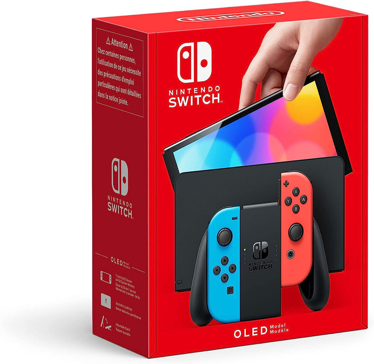 Nintendo Switch Oled NIN-HEG-S-KABAA, Pantalla 7", Almacenamiento 64GB, Conectividad WiFi