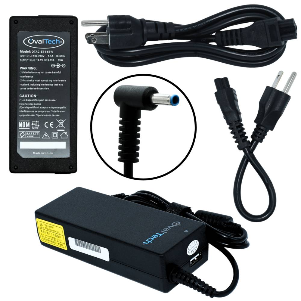 Cargador OVALTECH OTAC-E74-65W, 65W, 4 Puertos USB, Diseño Compacto