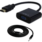 BRobotix 110964N adaptador de cable de vídeo HDMI tipo A (Estándar) VGA (D-Sub) + 3,5mm Negro