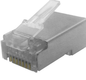 BRobotix 174090 conector RJ-45 Metálico, Transparente