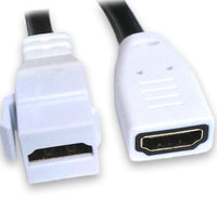 BRobotix 104691 cable HDMI 0,12 m HDMI tipo A (Estándar) Negro, Blanco