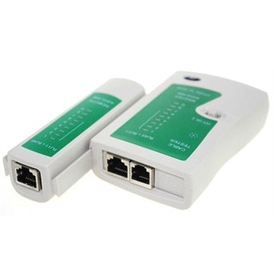 Probador de Cables RJ45 RJ11 Brobotix 567357, 8 Puertos, 1Gbps, Pantalla LCD