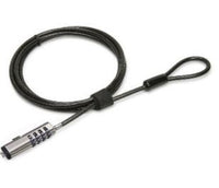 BRobotix 6000298 Cable antirrobo Negro, Plata Portátil Cerradura con combinación