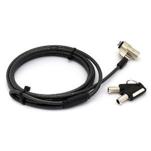BRobotix 6001639 Cable antirrobo Negro, Plata Portátil Llave