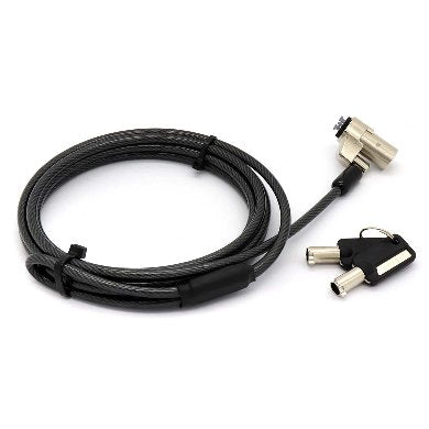 BRobotix 6001639 Cable antirrobo Negro, Plata Portátil Llave