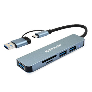BRobotix 6005453 base para portátil y replicador de puertos Alámbrico USB 3.2 Gen 1 (3.1 Gen 1) Type