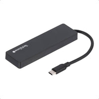 TechZone Connect HUB 3.0 USB 3.2 Gen 1 (3.1 Gen 1) Type-C 500 Mbit/s Negro, Acrilonitrilo butadieno estireno (ABS)