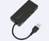 Targus USB 3.0 4-Port Hub hubs de interfaz USB 3.2 Gen 1 (3.1 Gen 1) Type-A 4 4 Negro