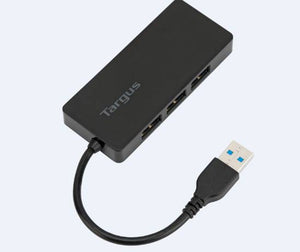 Targus USB 3.0 4-Port Hub hubs de interfaz USB 3.2 Gen 1 (3.1 Gen 1) Type-A 4 4 Negro