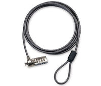 Targus PA410S1 Cable Gris Cerradura con combinación Acero galvanizado Si