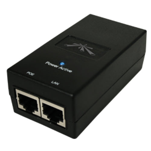 Ubiquiti Adaptador PoE / 24 VDC 0.5 A / Puerto Gigabit 10/100/1000 Mbps POE-24-12W-G