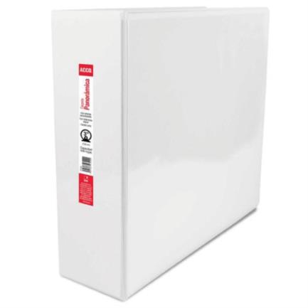 Carpeta Acco Brillante 3" Aro "O" Tamaño Carta Blanco, 100 Hojas, Resistente al Agua