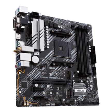 Tarjeta Madre Asus Prime B550M-A AC 4xDDR4 128GB 4800Mhz PCIe 4.0 M.2 1xD-Sub 1xHDMI 1xDVI-D S AM4 mATX Wi-Fi BT