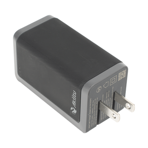 AK-PAG65PN-65W - Cargador de Red GaN III / 65 W / 3 Puertos USB-C y USB-A / PD 3.0 y QC 4.0 / Enchufe Plegable / Protección 6 Capas